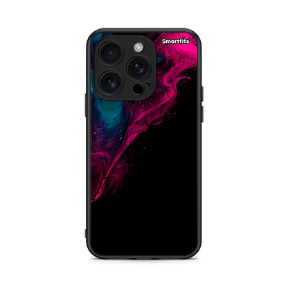 4 - iPhone 16 Pro Pink Black Watercolor case, cover, bumper