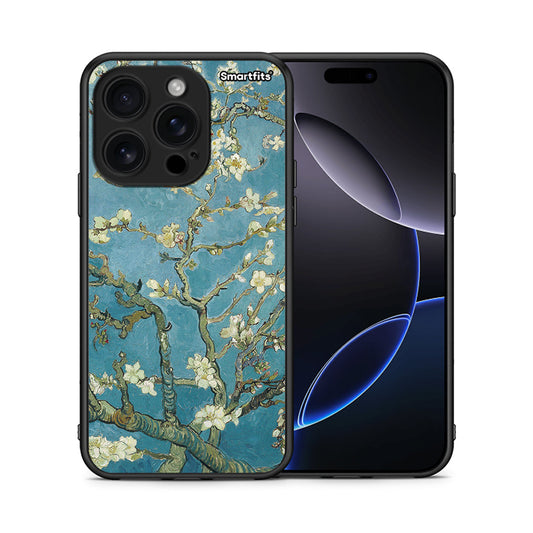 Θήκη iPhone 16 Pro White Blossoms από τη Smartfits με σχέδιο στο πίσω μέρος και μαύρο περίβλημα | iPhone 16 Pro White Blossoms case with colorful back and black bezels