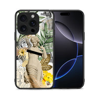 Thumbnail for Θήκη iPhone 16 Pro Woman Statue από τη Smartfits με σχέδιο στο πίσω μέρος και μαύρο περίβλημα | iPhone 16 Pro Woman Statue case with colorful back and black bezels