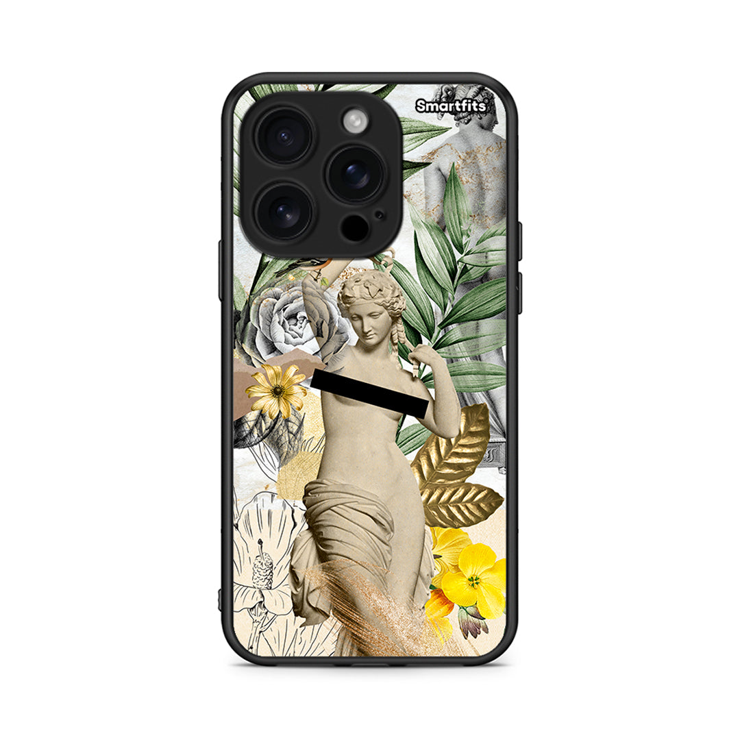 iPhone 16 Pro Woman Statue θήκη από τη Smartfits με σχέδιο στο πίσω μέρος και μαύρο περίβλημα | Smartphone case with colorful back and black bezels by Smartfits