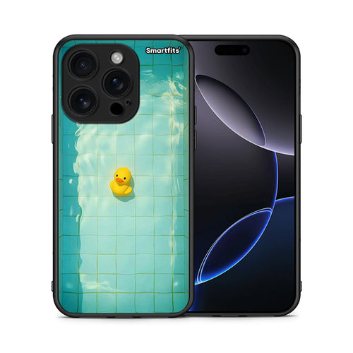 Θήκη iPhone 16 Pro Yellow Duck από τη Smartfits με σχέδιο στο πίσω μέρος και μαύρο περίβλημα | iPhone 16 Pro Yellow Duck case with colorful back and black bezels