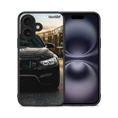 Θήκη iPhone 16 M3 Racing από τη Smartfits με σχέδιο στο πίσω μέρος και μαύρο περίβλημα | iPhone 16 M3 Racing case with colorful back and black bezels