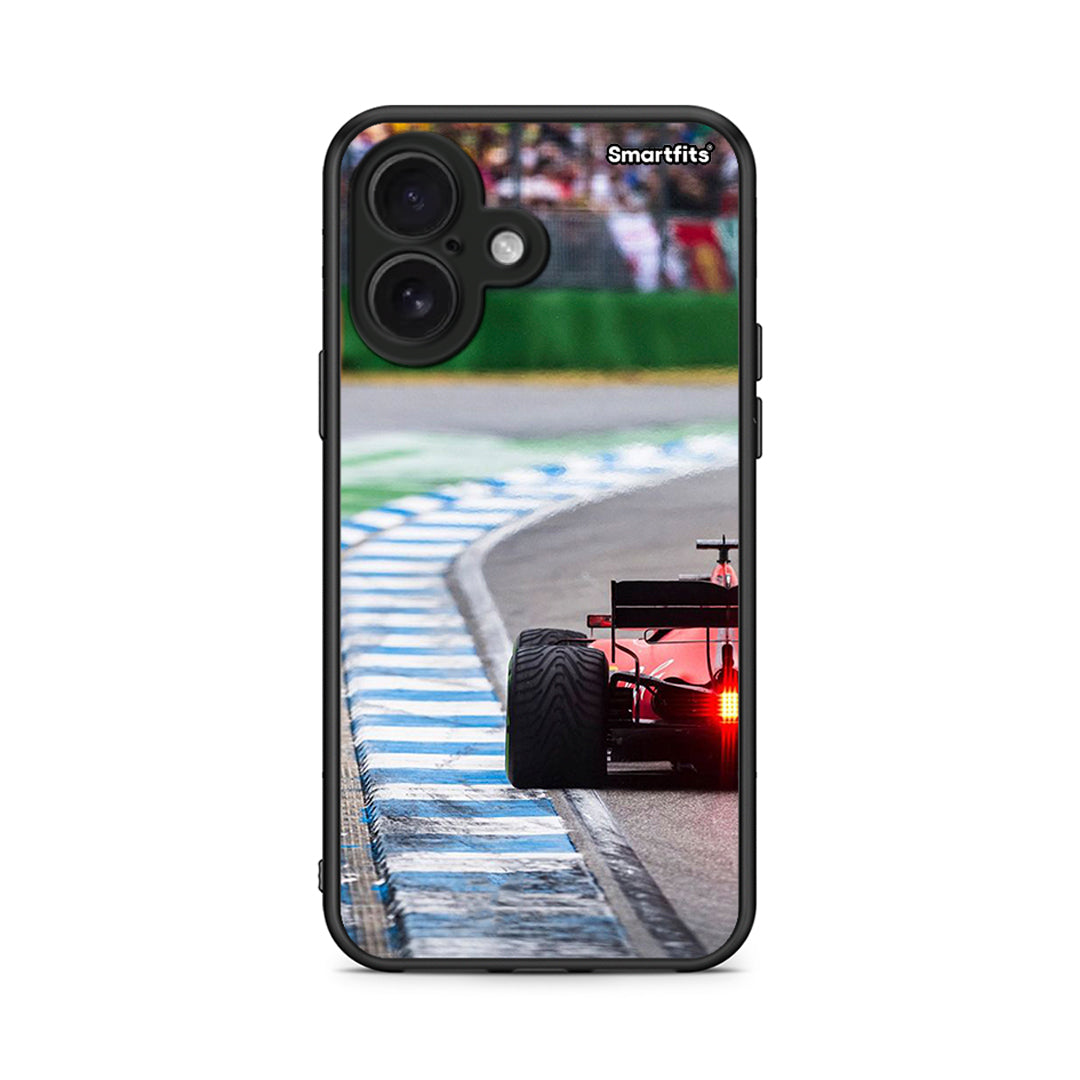 iPhone 16 Racing Vibes θήκη από τη Smartfits με σχέδιο στο πίσω μέρος και μαύρο περίβλημα | Smartphone case with colorful back and black bezels by Smartfits