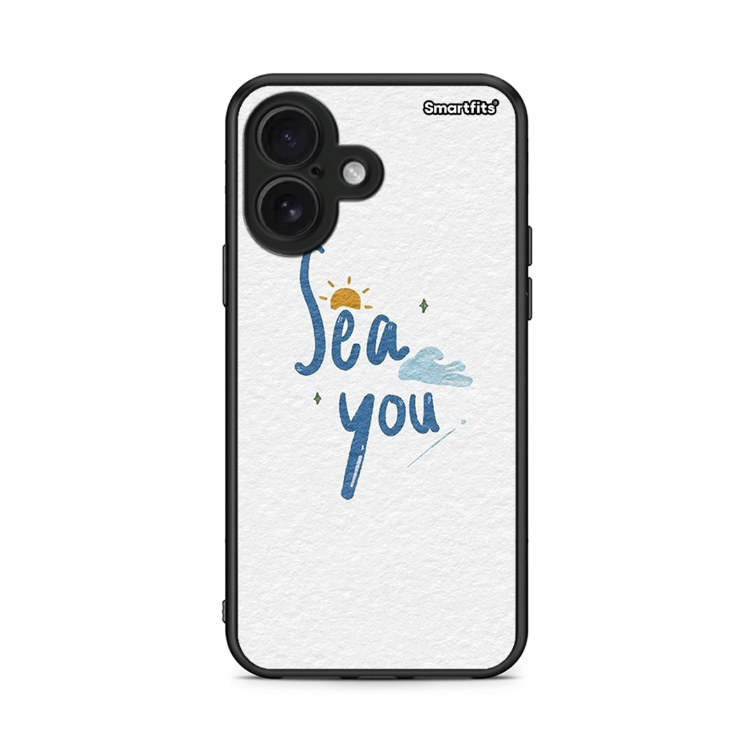 iPhone 16 Sea You Θήκη από τη Smartfits με σχέδιο στο πίσω μέρος και μαύρο περίβλημα | Smartphone case with colorful back and black bezels by Smartfits