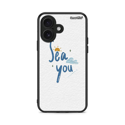 iPhone 16 Sea You Θήκη από τη Smartfits με σχέδιο στο πίσω μέρος και μαύρο περίβλημα | Smartphone case with colorful back and black bezels by Smartfits