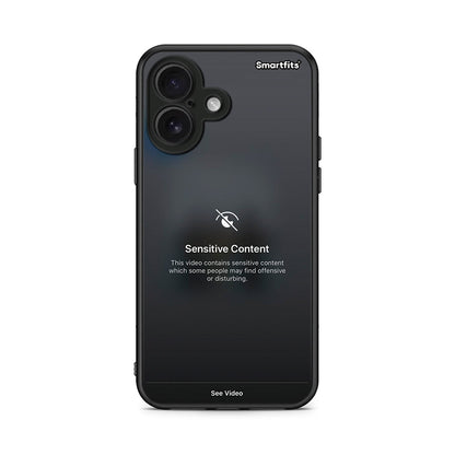iPhone 16 Sensitive Content θήκη από τη Smartfits με σχέδιο στο πίσω μέρος και μαύρο περίβλημα | Smartphone case with colorful back and black bezels by Smartfits