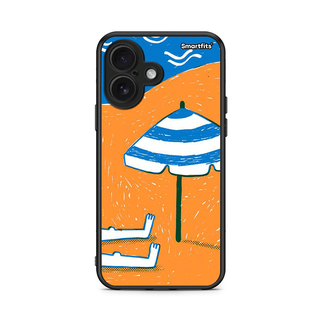 iPhone 16 Summering Θήκη από τη Smartfits με σχέδιο στο πίσω μέρος και μαύρο περίβλημα | Smartphone case with colorful back and black bezels by Smartfits