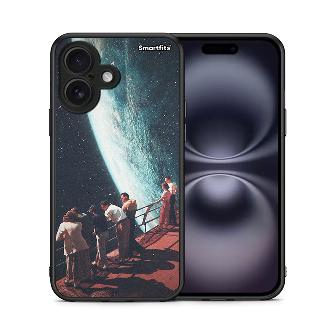 Θήκη iPhone 16 Surreal View από τη Smartfits με σχέδιο στο πίσω μέρος και μαύρο περίβλημα | iPhone 16 Surreal View case with colorful back and black bezels