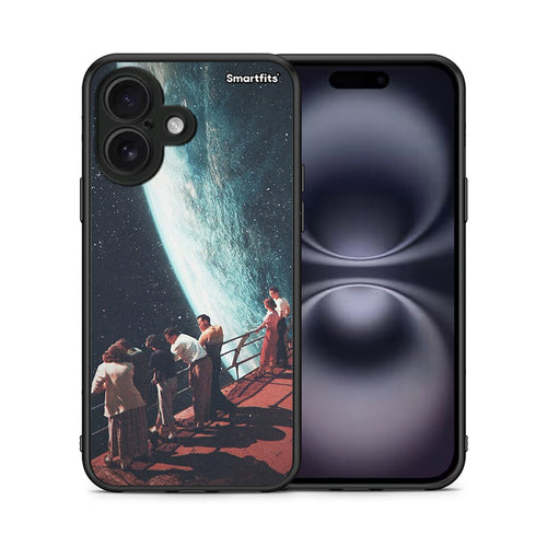 Θήκη iPhone 16 Surreal View από τη Smartfits με σχέδιο στο πίσω μέρος και μαύρο περίβλημα | iPhone 16 Surreal View case with colorful back and black bezels