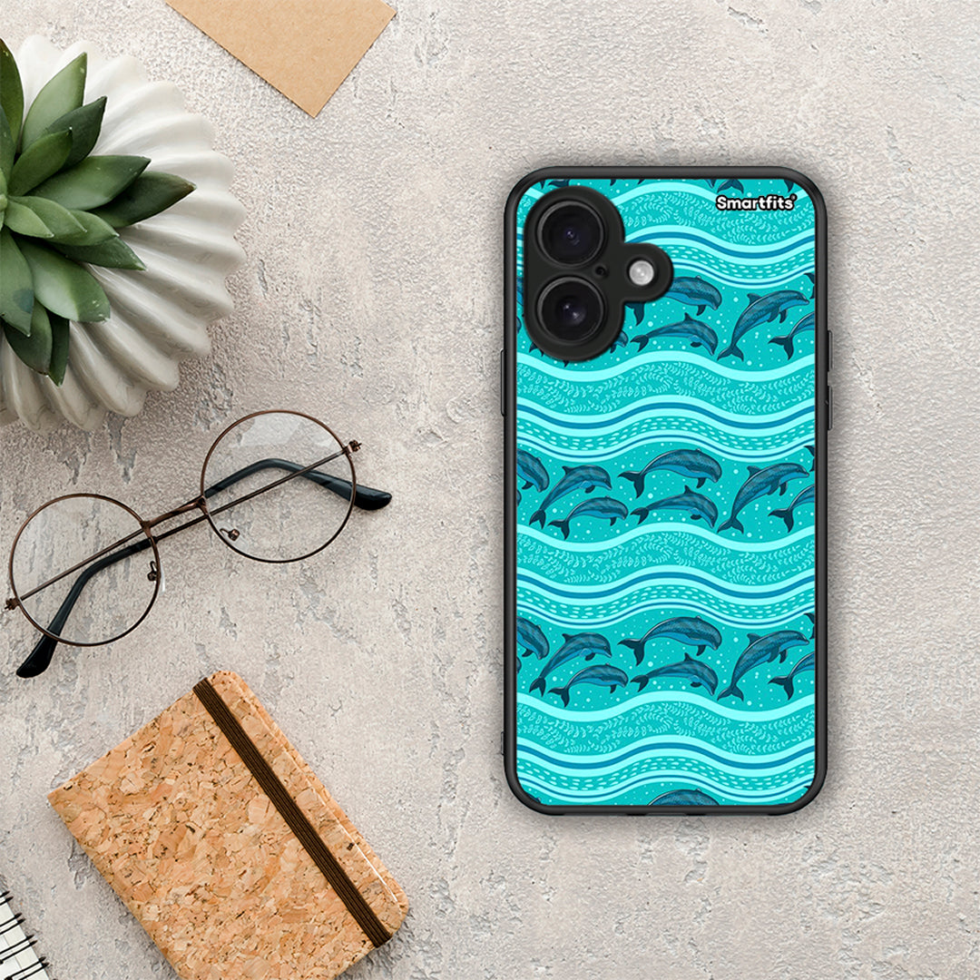 Swimming Dolphins - iPhone 16 θήκη