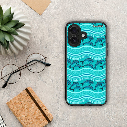 Swimming Dolphins - iPhone 16 θήκη