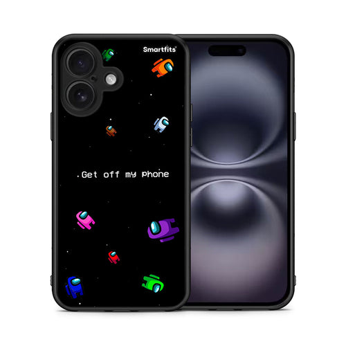 Θήκη iPhone 16 AFK Text από τη Smartfits με σχέδιο στο πίσω μέρος και μαύρο περίβλημα | iPhone 16 AFK Text case with colorful back and black bezels