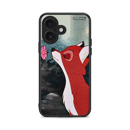 iPhone 16 Tod And Vixey Love 2 θήκη από τη Smartfits με σχέδιο στο πίσω μέρος και μαύρο περίβλημα | Smartphone case with colorful back and black bezels by Smartfits