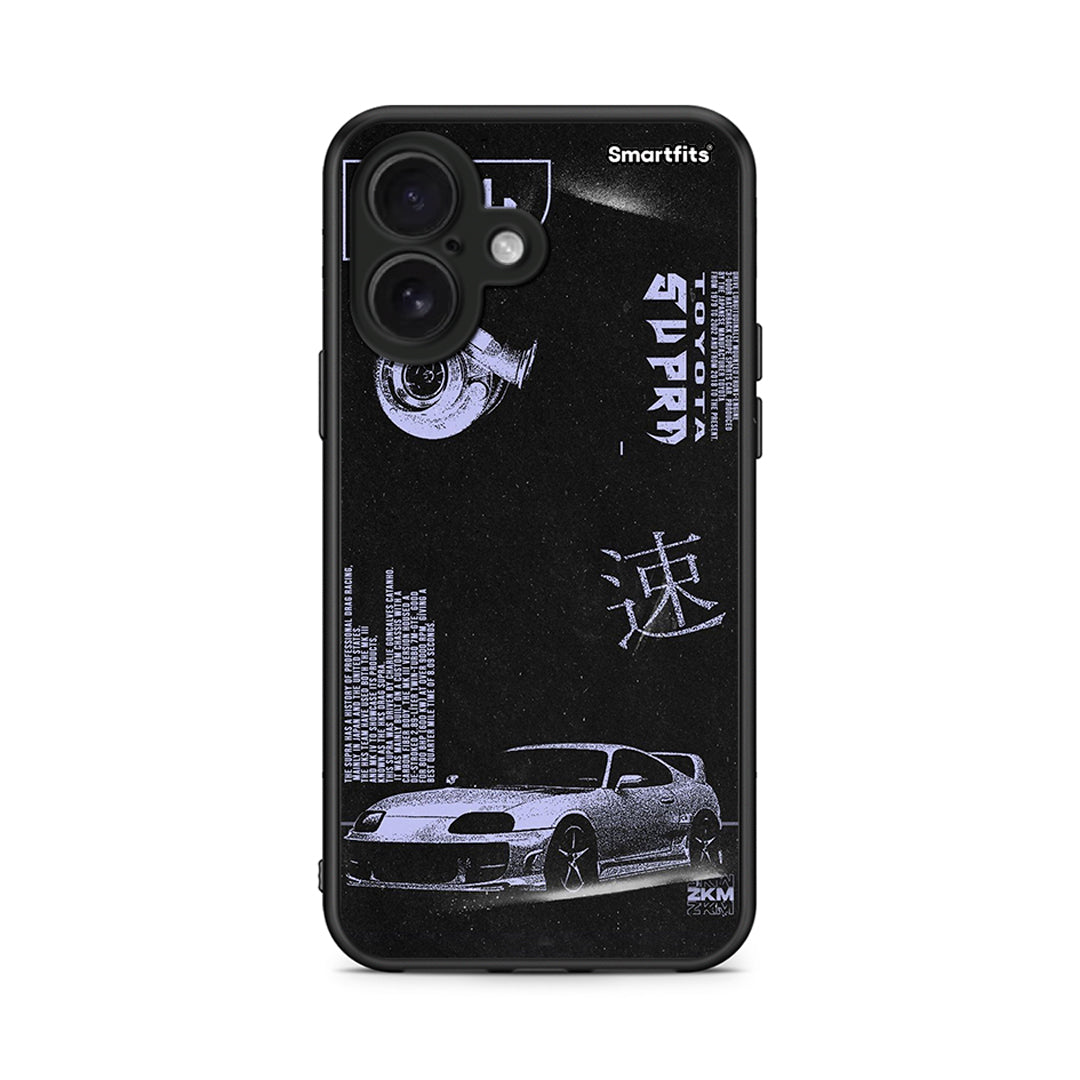 iPhone 16 Tokyo Drift Θήκη Αγίου Βαλεντίνου από τη Smartfits με σχέδιο στο πίσω μέρος και μαύρο περίβλημα | Smartphone case with colorful back and black bezels by Smartfits