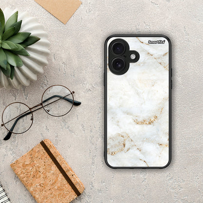 White Gold Marble - iPhone 16 θήκη