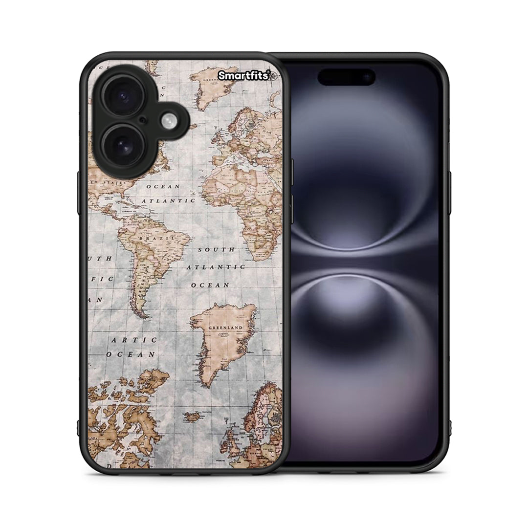 World Map - iPhone 16 θήκη
