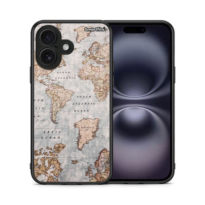 World Map - iPhone 16 θήκη