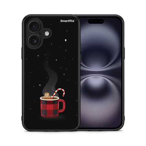 Θήκη iPhone 16 Xmas Bathing από τη Smartfits με σχέδιο στο πίσω μέρος και μαύρο περίβλημα | iPhone 16 Xmas Bathing case with colorful back and black bezels