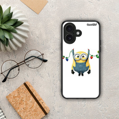 Xmas Minion Lights - iPhone 16 θήκη