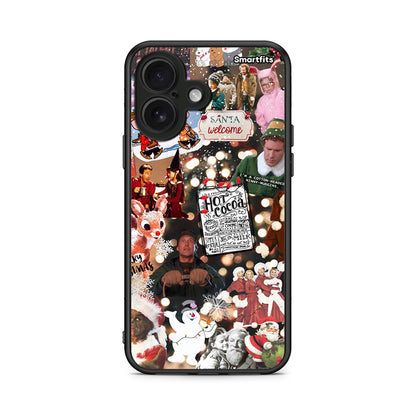 iPhone 16 Xmas Movies θήκη από τη Smartfits με σχέδιο στο πίσω μέρος και μαύρο περίβλημα | Smartphone case with colorful back and black bezels by Smartfits