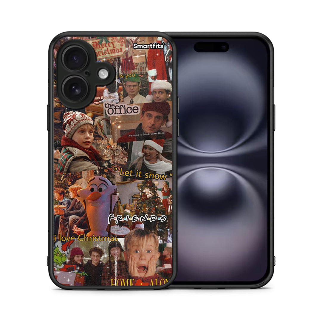 Θήκη iPhone 16 Xmas Wishes από τη Smartfits με σχέδιο στο πίσω μέρος και μαύρο περίβλημα | iPhone 16 Xmas Wishes case with colorful back and black bezels