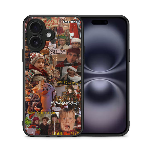 Θήκη iPhone 16 Xmas Wishes από τη Smartfits με σχέδιο στο πίσω μέρος και μαύρο περίβλημα | iPhone 16 Xmas Wishes case with colorful back and black bezels