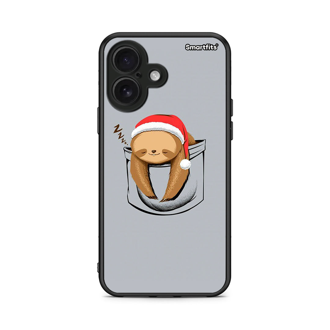 iPhone 16 Xmas Zzzz θήκη από τη Smartfits με σχέδιο στο πίσω μέρος και μαύρο περίβλημα | Smartphone case with colorful back and black bezels by Smartfits