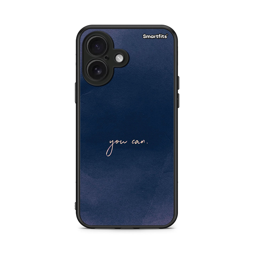 iPhone 16 You Can θήκη από τη Smartfits με σχέδιο στο πίσω μέρος και μαύρο περίβλημα | Smartphone case with colorful back and black bezels by Smartfits