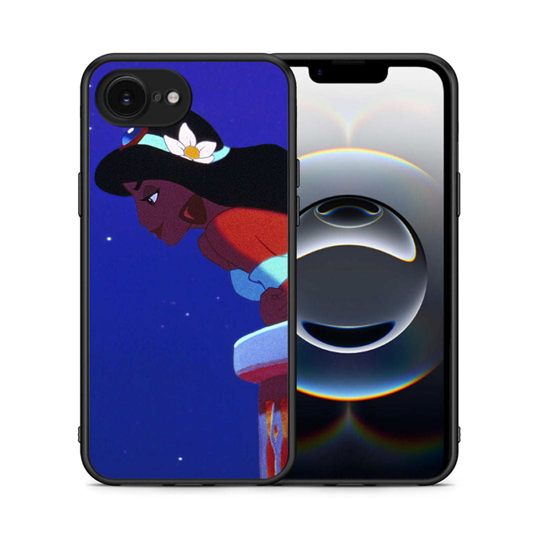 Θήκη iPhone 16e Alladin And Jasmine Love 2 από τη Smartfits με σχέδιο στο πίσω μέρος και μαύρο περίβλημα | iPhone 16e Alladin And Jasmine Love 2 case with colorful back and black bezels