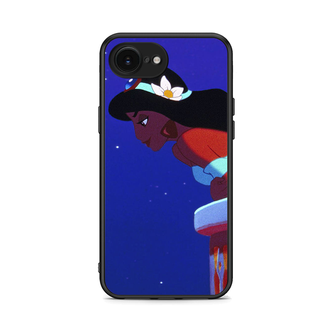 iPhone 16e Alladin And Jasmine Love 2 θήκη από τη Smartfits με σχέδιο στο πίσω μέρος και μαύρο περίβλημα | Smartphone case with colorful back and black bezels by Smartfits