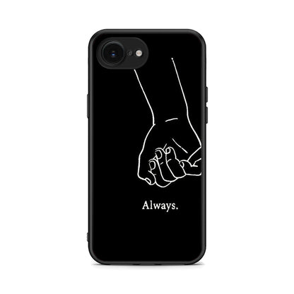 iPhone 16e Always & Forever 1 Θήκη Αγίου Βαλεντίνου από τη Smartfits με σχέδιο στο πίσω μέρος και μαύρο περίβλημα | Smartphone case with colorful back and black bezels by Smartfits