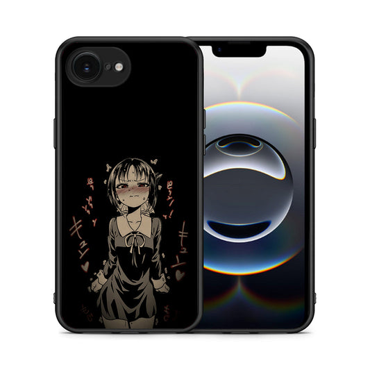 Θήκη iPhone 16e Anime Girl από τη Smartfits με σχέδιο στο πίσω μέρος και μαύρο περίβλημα | iPhone 16e Anime Girl case with colorful back and black bezels