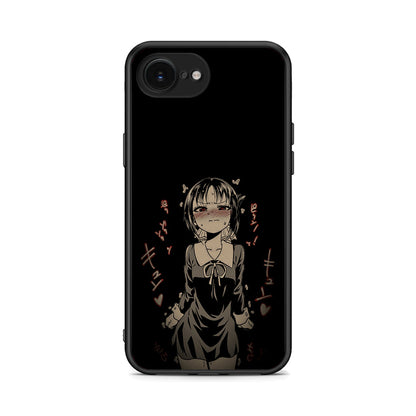 iPhone 16e Anime Girl θήκη από τη Smartfits με σχέδιο στο πίσω μέρος και μαύρο περίβλημα | Smartphone case with colorful back and black bezels by Smartfits