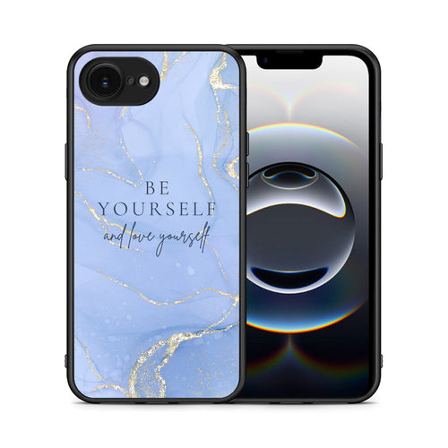 Θήκη iPhone 16e Be Yourself από τη Smartfits με σχέδιο στο πίσω μέρος και μαύρο περίβλημα | iPhone 16e Be Yourself case with colorful back and black bezels