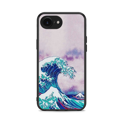 iPhone 16e Blue Waves θήκη από τη Smartfits με σχέδιο στο πίσω μέρος και μαύρο περίβλημα | Smartphone case with colorful back and black bezels by Smartfits