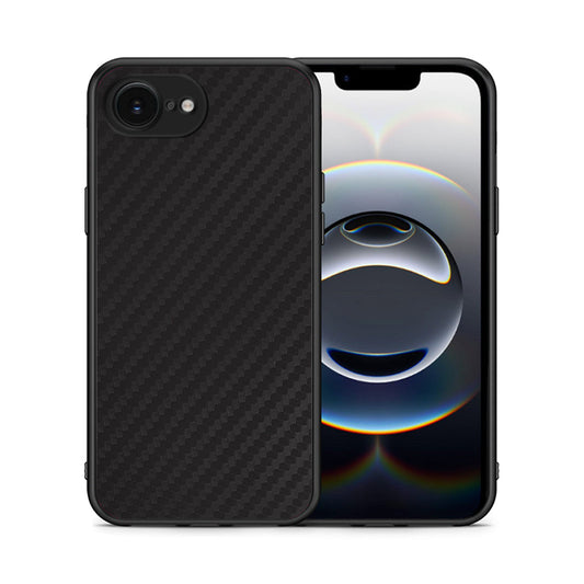 Θήκη iPhone 16e Carbon Black από τη Smartfits με σχέδιο στο πίσω μέρος και μαύρο περίβλημα | iPhone 16e Carbon Black case with colorful back and black bezels