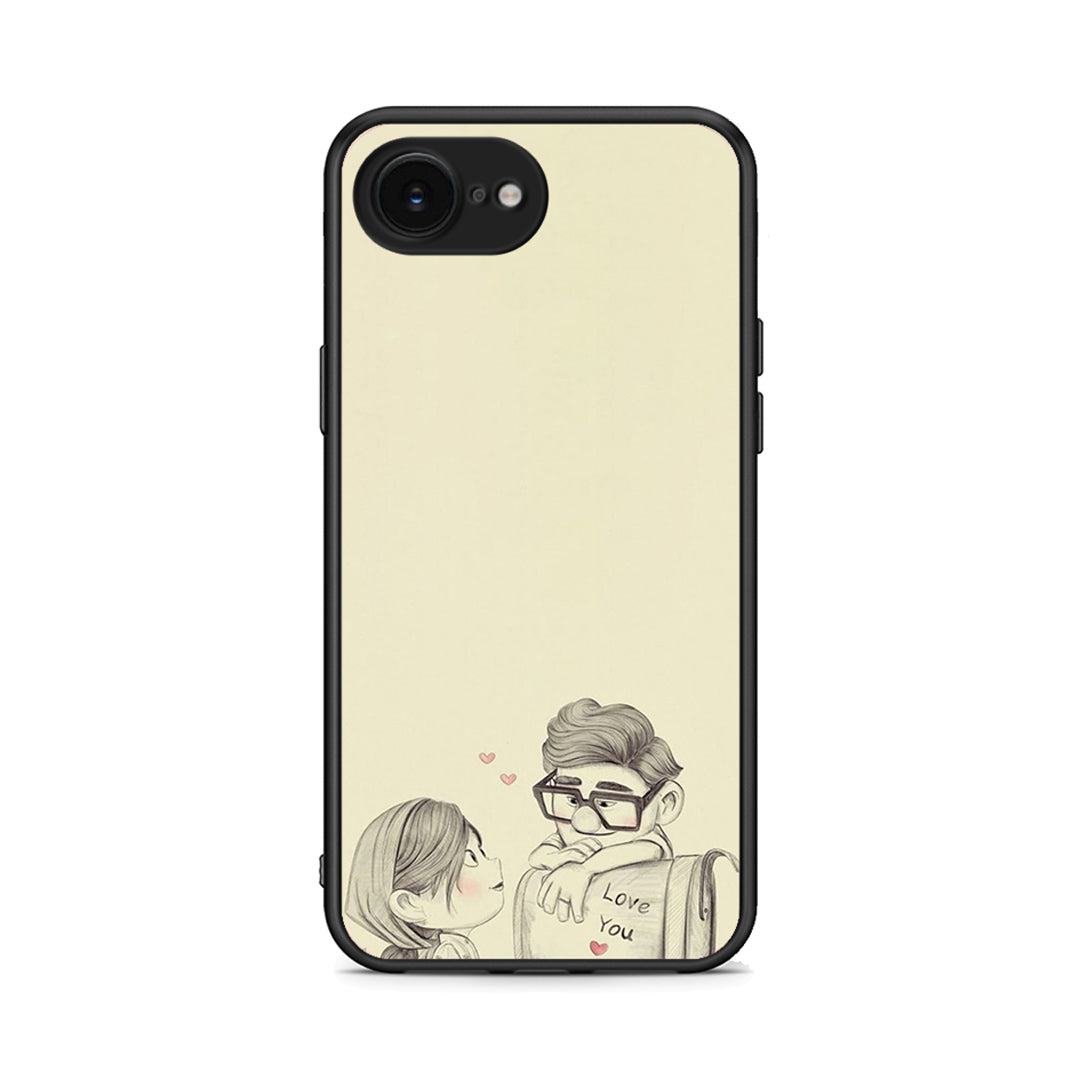 iPhone 16e Carl And Ellie θήκη από τη Smartfits με σχέδιο στο πίσω μέρος και μαύρο περίβλημα | Smartphone case with colorful back and black bezels by Smartfits