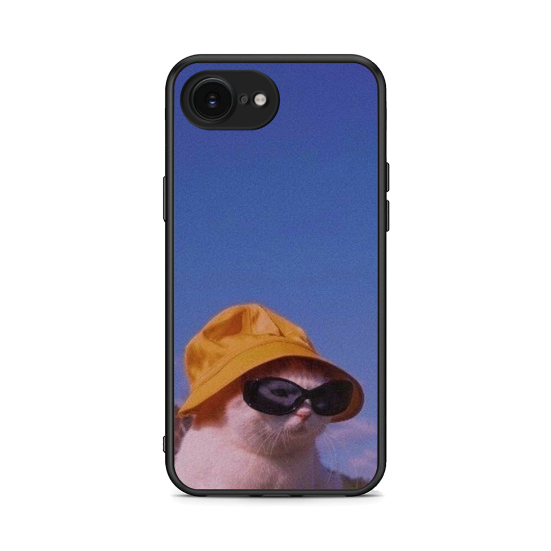iPhone 16e Cat Diva θήκη από τη Smartfits με σχέδιο στο πίσω μέρος και μαύρο περίβλημα | Smartphone case with colorful back and black bezels by Smartfits