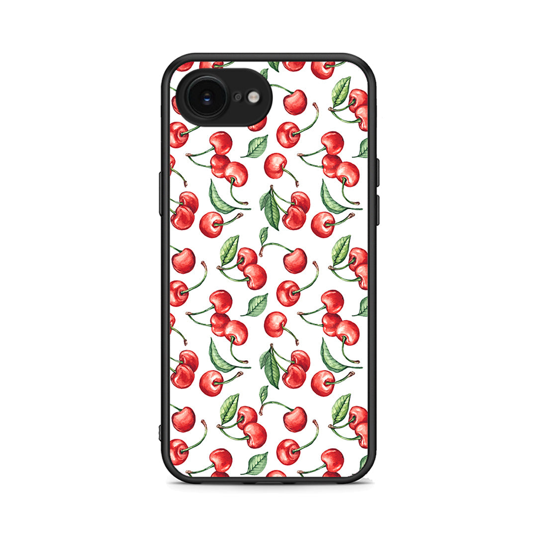 iPhone 16e Cherry Summer θήκη από τη Smartfits με σχέδιο στο πίσω μέρος και μαύρο περίβλημα | Smartphone case with colorful back and black bezels by Smartfits
