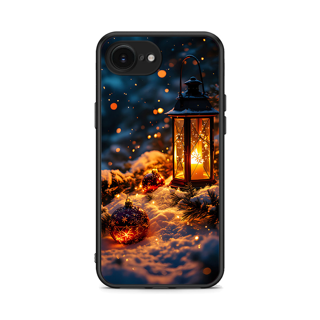 iPhone 16e Christmas Ornaments θήκη από τη Smartfits με σχέδιο στο πίσω μέρος και μαύρο περίβλημα | Smartphone case with colorful back and black bezels by Smartfits