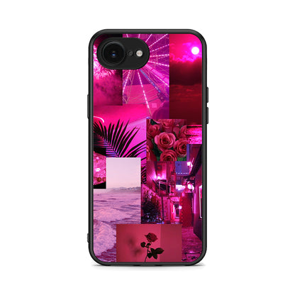 iPhone 16e Collage Red Roses Θήκη Αγίου Βαλεντίνου από τη Smartfits με σχέδιο στο πίσω μέρος και μαύρο περίβλημα | Smartphone case with colorful back and black bezels by Smartfits