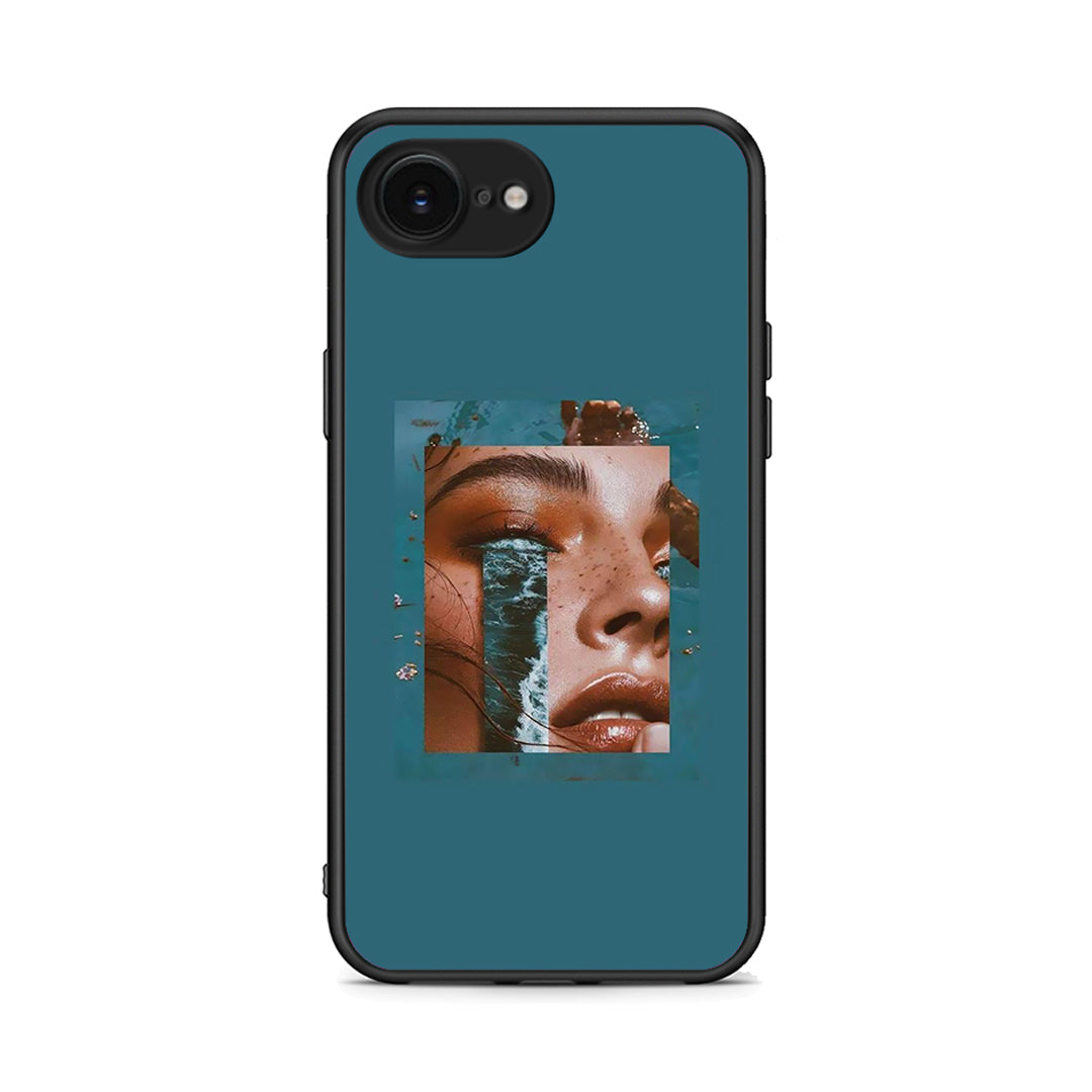 iPhone 16e Cry An Ocean θήκη από τη Smartfits με σχέδιο στο πίσω μέρος και μαύρο περίβλημα | Smartphone case with colorful back and black bezels by Smartfits