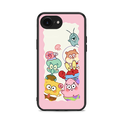 iPhone 16e Cute Companion θήκη από τη Smartfits με σχέδιο στο πίσω μέρος και μαύρο περίβλημα | Smartphone case with colorful back and black bezels by Smartfits
