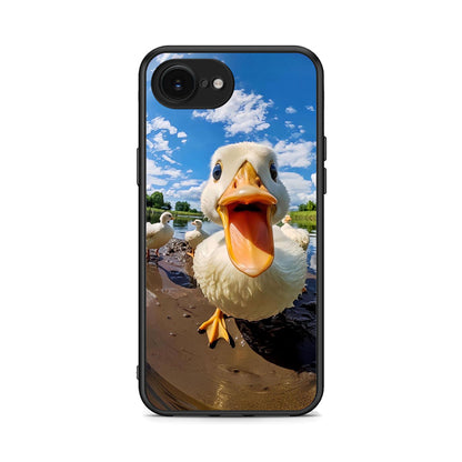 iPhone 16e Duck Face θήκη από τη Smartfits με σχέδιο στο πίσω μέρος και μαύρο περίβλημα | Smartphone case with colorful back and black bezels by Smartfits