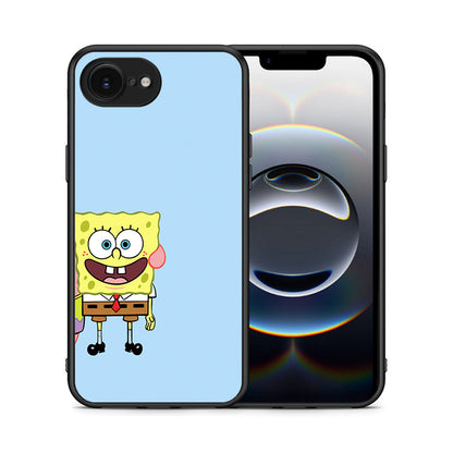 Θήκη iPhone 16e Friends Bob από τη Smartfits με σχέδιο στο πίσω μέρος και μαύρο περίβλημα | iPhone 16e Friends Bob case with colorful back and black bezels