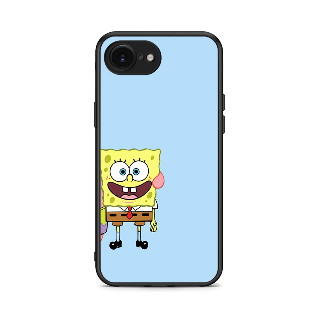 iPhone 16e Friends Bob θήκη από τη Smartfits με σχέδιο στο πίσω μέρος και μαύρο περίβλημα | Smartphone case with colorful back and black bezels by Smartfits