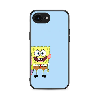 iPhone 16e Friends Bob θήκη από τη Smartfits με σχέδιο στο πίσω μέρος και μαύρο περίβλημα | Smartphone case with colorful back and black bezels by Smartfits