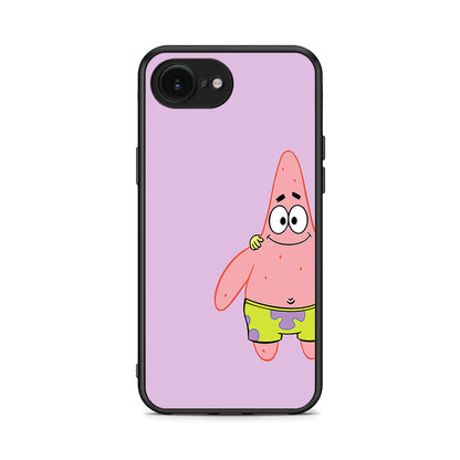 iPhone 16e Friends Patrick θήκη από τη Smartfits με σχέδιο στο πίσω μέρος και μαύρο περίβλημα | Smartphone case with colorful back and black bezels by Smartfits