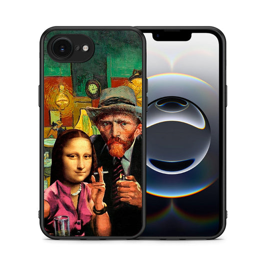 Θήκη iPhone 16e Funny Art από τη Smartfits με σχέδιο στο πίσω μέρος και μαύρο περίβλημα | iPhone 16e Funny Art case with colorful back and black bezels