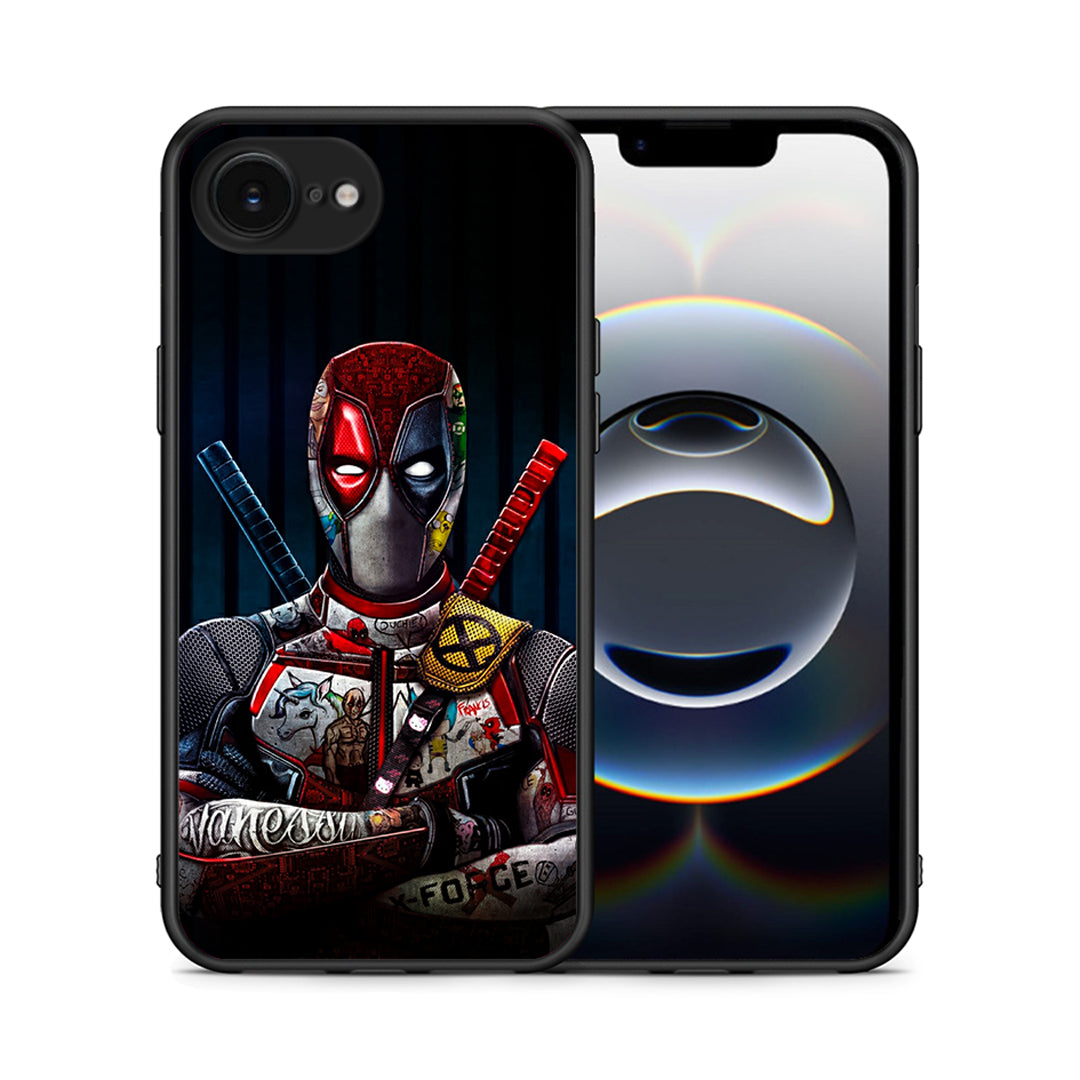 Θήκη iPhone 16e Funny Guy από τη Smartfits με σχέδιο στο πίσω μέρος και μαύρο περίβλημα | iPhone 16e Funny Guy case with colorful back and black bezels